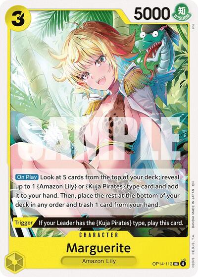 Marguerite OP14 #OP14-113 (Near Mint Uncommon) One Piece Card Game: The Azure Sea's Seven
