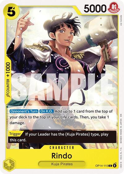Rindo OP14 #OP14-115 (Near Mint Common) One Piece Card Game: The Azure Sea's Seven