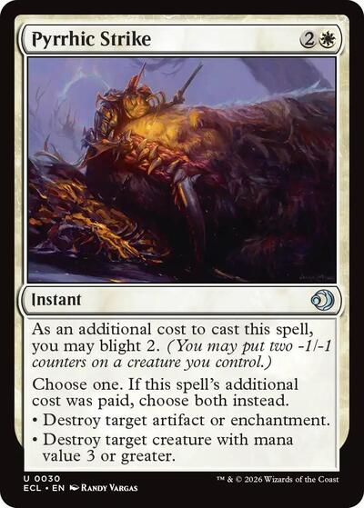 Pyrrhic Strike ECL #30 (Near Mint Uncommon) Magic: The Gathering: Lorwyn Eclipsed