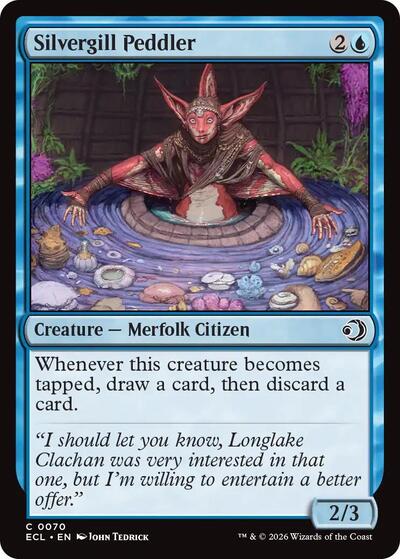 Silvergill Peddler ECL #70 (Near Mint Common) Magic: The Gathering: Lorwyn Eclipsed