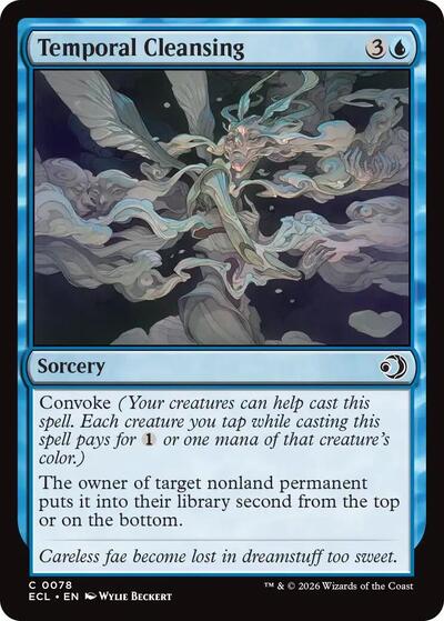 Temporal Cleansing ECL #78 (Near Mint Common) Magic: The Gathering: Lorwyn Eclipsed
