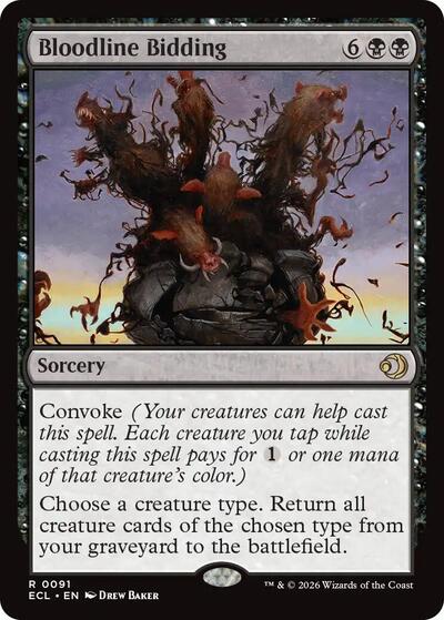 Bloodline Bidding ECL #91 (Near Mint Rare) Magic: The Gathering: Lorwyn Eclipsed