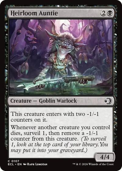 Heirloom Auntie ECL #107 (Near Mint Common) Magic: The Gathering: Lorwyn Eclipsed