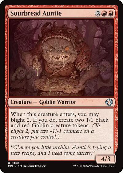 Sourbread Auntie ECL #158 (Near Mint Uncommon) Magic: The Gathering: Lorwyn Eclipsed