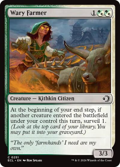 Wary Farmer ECL #251 (Near Mint Common) Magic: The Gathering: Lorwyn Eclipsed