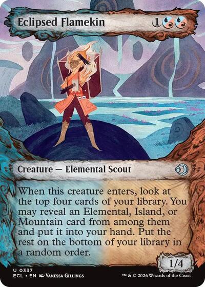 Eclipsed Flamekin Showcase ECL #337 (Near Mint Uncommon) Magic: The Gathering: Lorwyn Eclipsed