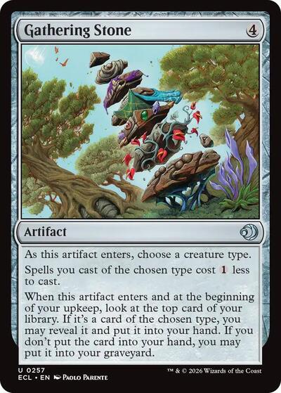 Gathering Stone ECL #257 (Near Mint Uncommon) Magic: The Gathering: Lorwyn Eclipsed