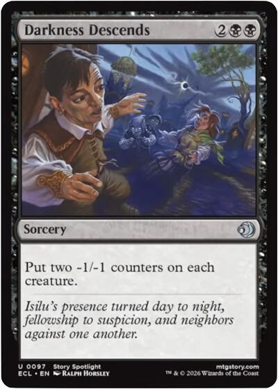 Darkness Descends ECL #97 (Near Mint Uncommon) Magic: The Gathering: Lorwyn Eclipsed