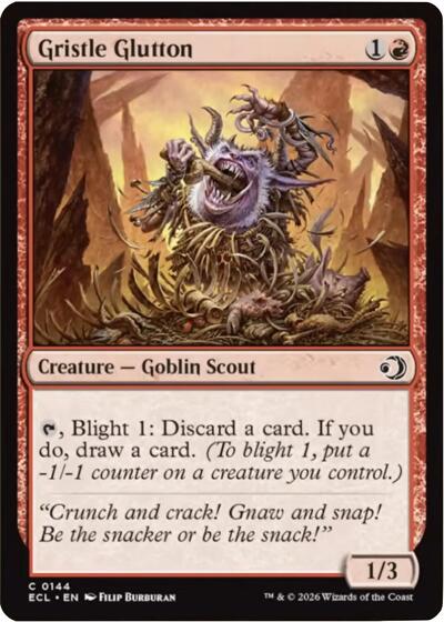 Gristle Glutton ECL #144 (Near Mint Common) Magic: The Gathering: Lorwyn Eclipsed