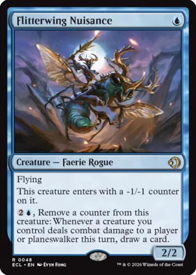 Flitterwing Nuisance Foil ECL #48 (Near Mint Rare) Magic: The Gathering: Lorwyn Eclipsed