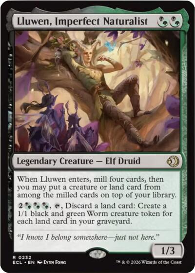 Lluwen Imperfect Naturalist ECL #232 (Near Mint Rare) Magic: The Gathering: Lorwyn Eclipsed