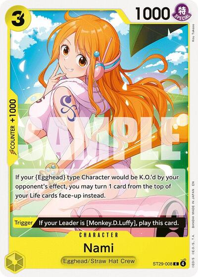 Nami ST-29 #ST29-008 (Near Mint Common) One Piece Card Game: Starter Deck 29: Egghead
