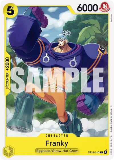 Franky ST-29 #ST29-010 (Near Mint Common) One Piece Card Game: Starter Deck 29: Egghead