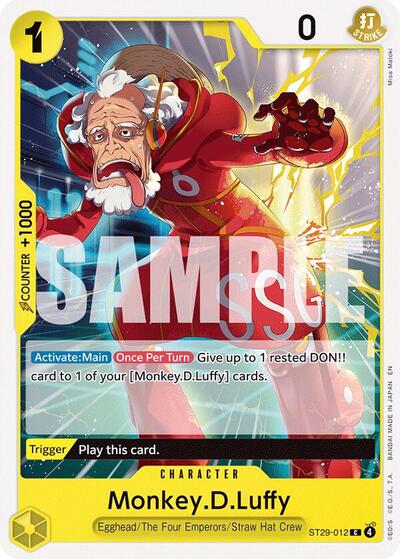 MonkeyDLuffy 012 ST-29 #ST29-012 (Near Mint Common) One Piece Card Game: Starter Deck 29: Egghead