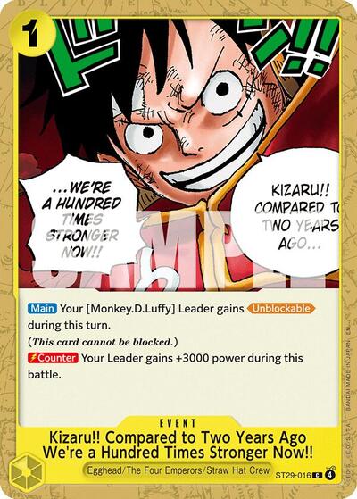 Kizaru Compared to Two Years Ago Were a Hundred Times Stronger Now ST-29 #ST29-016 (Near Mint Common) One Piece Card Game: Starter Deck 29: Egghead