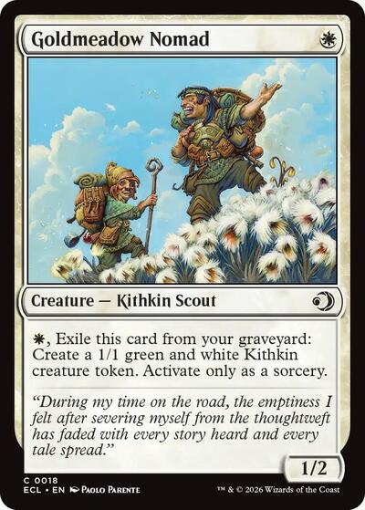 Goldmeadow Nomad ECL #18 (Near Mint Common) Magic: The Gathering: Lorwyn Eclipsed