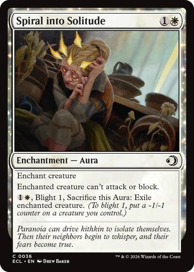Spiral into Solitude ECL #36 (Near Mint Common) Magic: The Gathering: Lorwyn Eclipsed