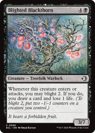 Blighted Blackthorn Lorwyn Eclipsed ECL #90 (Common) Magic: The Gathering: