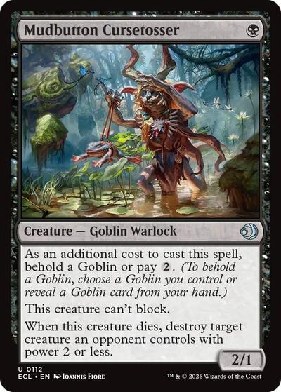 Mudbutton Cursetosser ECL #112 (Near Mint Uncommon) Magic: The Gathering: Lorwyn Eclipsed