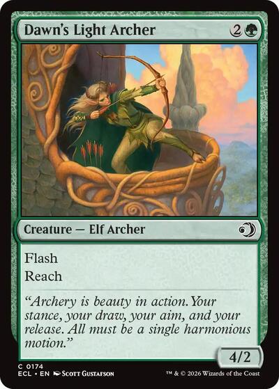 Dawns Light Archer ECL #174 (Near Mint Common) Magic: The Gathering: Lorwyn Eclipsed