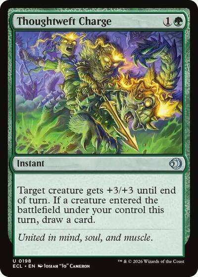 Thoughtweft Charge ECL #198 (Near Mint Uncommon) Magic: The Gathering: Lorwyn Eclipsed
