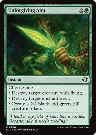 Unforgiving Aim Lorwyn Eclipsed ECL #200 (Common) Magic: The Gathering: