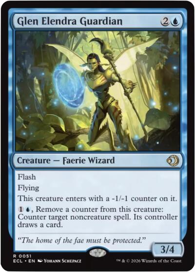 Glen Elendra Guardian ECL #51 (Near Mint Rare) Magic: The Gathering: Lorwyn Eclipsed