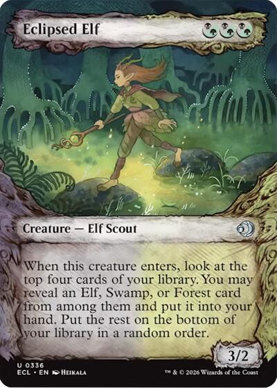 Eclipsed Elf Showcase Lorwyn Eclipsed ECL #336 (Uncommon) Magic: The Gathering: