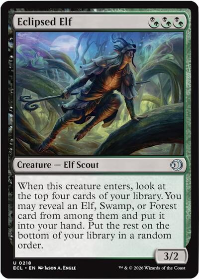 Eclipsed Elf ECL #218 (Near Mint Uncommon) Magic: The Gathering: Lorwyn Eclipsed