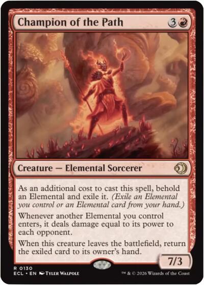 Champion of the Path Foil ECL #130 (Near Mint Rare) Magic: The Gathering: Lorwyn Eclipsed