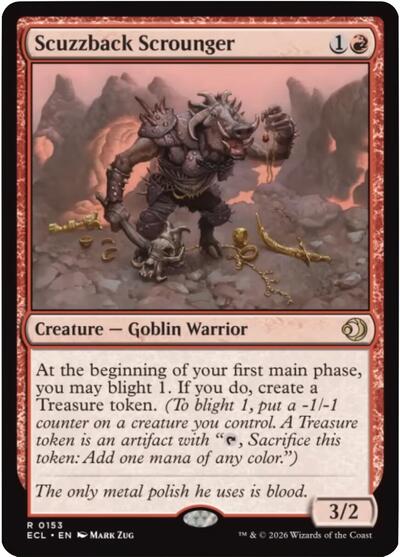 Scuzzback Scrounger ECL #153 (Near Mint Rare) Magic: The Gathering: Lorwyn Eclipsed