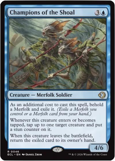 Champions of the Shoal Foil ECL #46 (Near Mint Rare) Magic: The Gathering: Lorwyn Eclipsed