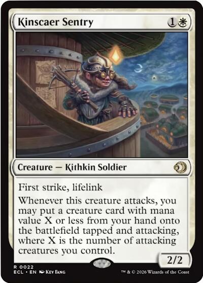 Kinscaer Sentry ECL #22 (Near Mint Rare) Magic: The Gathering: Lorwyn Eclipsed