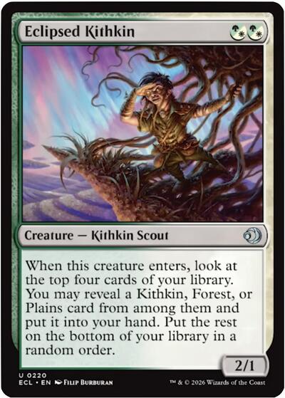Eclipsed Kithkin ECL #220 (Near Mint Uncommon) Magic: The Gathering: Lorwyn Eclipsed