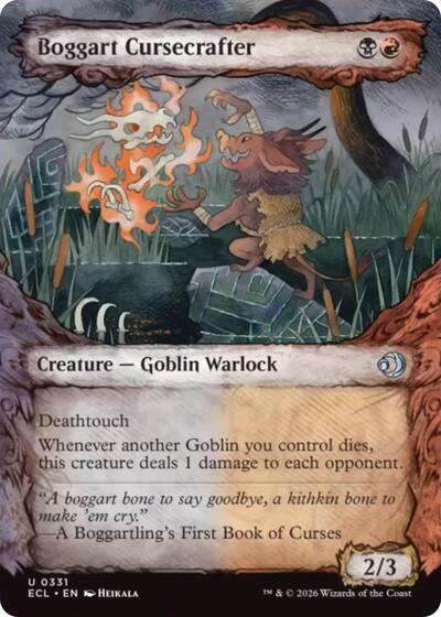 Boggart Cursecrafter Showcase Foil ECL #331 (Near Mint Uncommon) Magic: The Gathering: Lorwyn Eclipsed