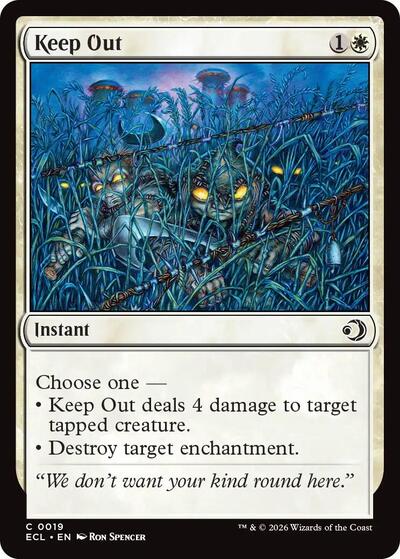 Keep Out ECL #19 (Near Mint Common) Magic: The Gathering: Lorwyn Eclipsed