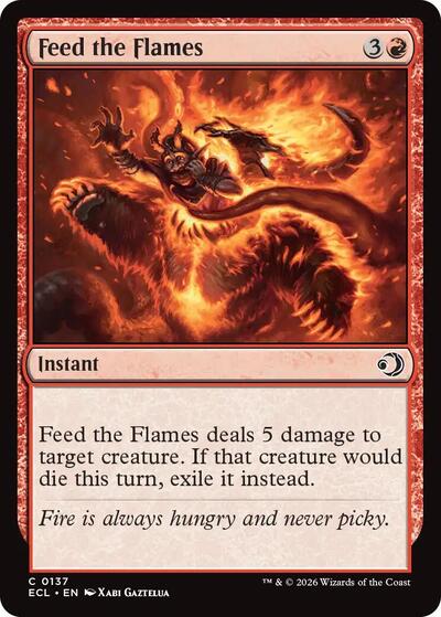 Feed the Flames ECL #137 (Near Mint Common) Magic: The Gathering: Lorwyn Eclipsed