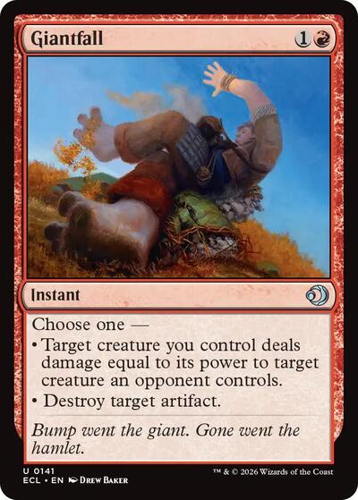 Giantfall ECL #141 (Near Mint Uncommon) Magic: The Gathering: Lorwyn Eclipsed