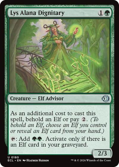 Lys Alana Dignitary ECL #180 (Near Mint Uncommon) Magic: The Gathering: Lorwyn Eclipsed