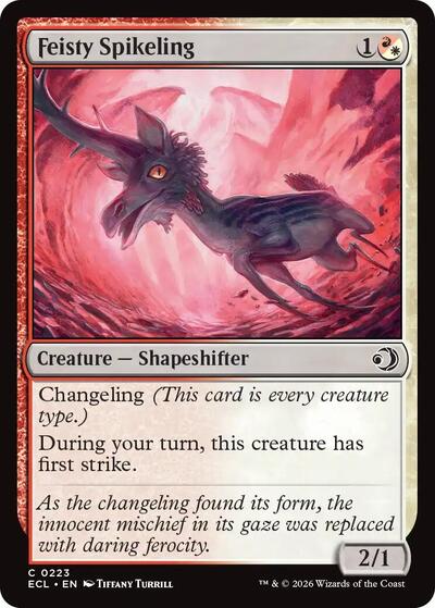 Feisty Spikeling ECL #223 (Near Mint Common) Magic: The Gathering: Lorwyn Eclipsed