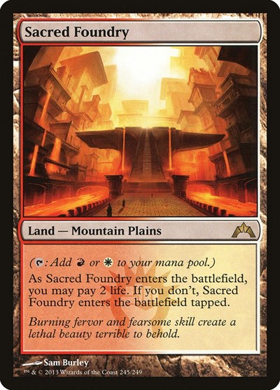 Sacred Foundry GTC #245 (Moderately Played Rare) Magic: The Gathering: Gatecrash