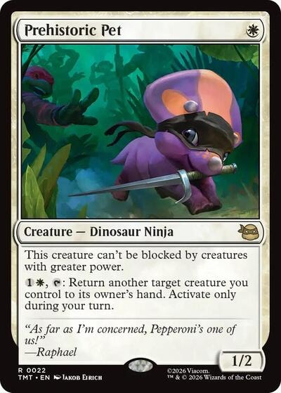 Prehistoric Pet TMT #22 (Near Mint Rare) Magic: The Gathering: Teenage Mutant Ninja Turtles
