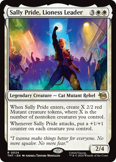 Sally Pride Lioness Leader Foil TMT #24 (Near Mint Rare) Magic: The Gathering: Teenage Mutant Ninja Turtles