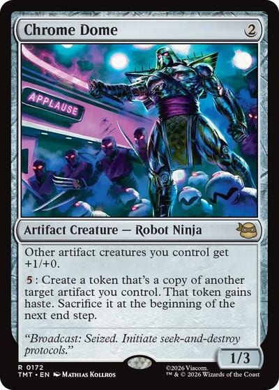 Chrome Dome TMT #172 (Near Mint Rare) Magic: The Gathering: Teenage Mutant Ninja Turtles