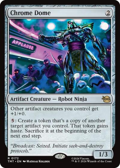 Chrome Dome TMT #172 (Near Mint Rare) Magic: The Gathering: Teenage Mutant Ninja Turtles