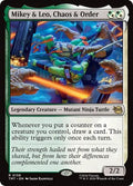 Mikey and Leo Chaos and Order TMT #158 (Near Mint Rare) Magic: The Gathering: Teenage Mutant Ninja Turtles