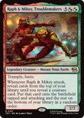Raph and Mikey Troublemakers TMT #167 (Near Mint Rare) Magic: The Gathering: Teenage Mutant Ninja Turtles