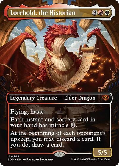 Lorehold the Historian Borderless Foil SOS #284 (Lightly Played Mythic Rare) Magic: The Gathering: Secrets of Strixhaven