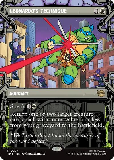 Leonardos Technique Showcase TMT #224 (Near Mint Rare) Magic: The Gathering: Teenage Mutant Ninja Turtles