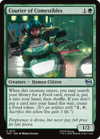Courier of Comestibles TMT #112 (Near Mint Uncommon) Magic: The Gathering: Teenage Mutant Ninja Turtles